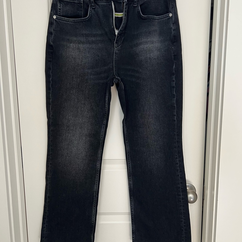 Pilcro Women's Black Straight Leg Jeans